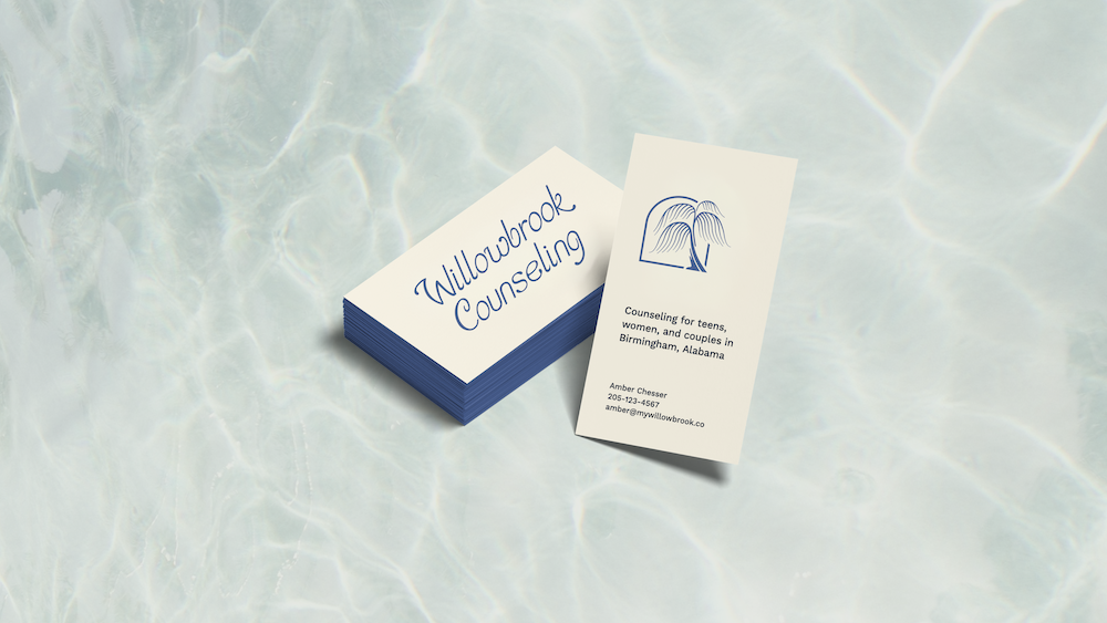 Business card design for Willowbrook Counseling.